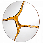 Зеркало кругле с декоративной золотой вставкой Golden Tree варинант исполнения - 1 | Loft Concept в Ростове-на-Дону