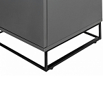 Шкаф-витрина цвета графит с полками и стеклянной дверью Strict Lines варинант исполнения - 5 | Loft Concept в Ростове-на-Дону