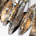 Люстра подвесная с овальными подвесками из стекла дымчатого цвета Harlow Crystal Round варинант исполнения - 7 | Loft Concept в Ростове-на-Дону