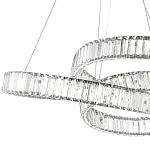 Подвесная люстра в виде изогнутых колец с хрустальным декором Ring Horizontal Oculus Chrome Light Chandelier варинант исполнения - 3 | Loft Concept в Ростове-на-Дону