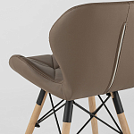 Стул с коричневым сиденьем из экокожи JEROEN варинант исполнения - 6 | Loft Concept в Ростове-на-Дону