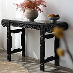 Черная резная консоль в Китайском стиле из массива Black Dragon Console варинант исполнения - 2 | Loft Concept в Ростове-на-Дону