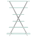 Стеллаж со стеклянными полками на стальном каркасе X-ray варинант исполнения - 2 | Loft Concept в Ростове-на-Дону