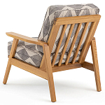 Кресло с каркасом из массива дуба Deniaud Oak Rhombus Beige Armchair варинант исполнения - 4 | Loft Concept в Ростове-на-Дону