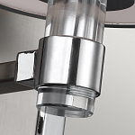 Бра цвета хром с белым цилиндрическим стеклянным плафоном Feiss варинант исполнения - 4 | Loft Concept в Ростове-на-Дону