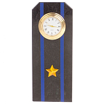 Часы погон подарочные настольные Авиация ВМФ из натурального камня Змеевик Military Clock варинант исполнения - 10 | Loft Concept в Ростове-на-Дону