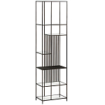Стеллаж из металла и стекла Menzie Black Stripes Metal Rack варинант исполнения - 2 | Loft Concept в Ростове-на-Дону