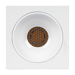 Встраиваемый спот светодиодный квадаратный белого цвета с круглым углублением Ombra Lux  варинант исполнения - 2 | Loft Concept в Ростове-на-Дону