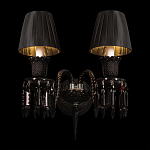 Бра с двумя черными абажурами и декоративными подвесками Lustre Reverie варинант исполнения - 1 | Loft Concept в Ростове-на-Дону