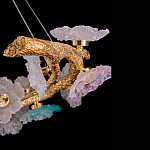 Люстра круглая на золотом каркасе с цветочным декором Miscellaneous herbs варинант исполнения - 4 | Loft Concept в Ростове-на-Дону