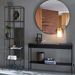 Стеллаж из металла и стекла Menzie Black Stripes Metal Rack варинант исполнения - 7 | Loft Concept в Ростове-на-Дону