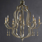 Люстра деревянная с подвесками Gray Curved Profile варинант исполнения - 2 | Loft Concept в Ростове-на-Дону