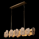 Люстра подвесная линейная с текстурированными мраморными элементами Marble square варинант исполнения - 4 | Loft Concept в Ростове-на-Дону