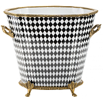 Фарфоровое кашпо Black and white square варинант исполнения - 1 | Loft Concept в Ростове-на-Дону