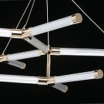 Люстра с геометрической конструкцией из вытянутых цилиндрических плафонов Hex Scaffold  варинант исполнения - 8 | Loft Concept в Ростове-на-Дону