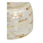 Приставной столик с мозаичным рисунком из раковин устриц Bone Inlay варинант исполнения - 3 | Loft Concept в Ростове-на-Дону