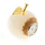 Часы настольные в виде яблока из натурального камня Оникс Stone Clock варинант исполнения - 6 | Loft Concept в Ростове-на-Дону