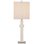 Настольная лампа из мрамора с тканевым прямоугольным абажуром Eternity варинант исполнения - 4 | Loft Concept в Ростове-на-Дону