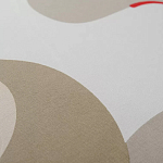 Подушка декоративная хлопковая бежевого цвета с абстрактным принтом Elysian Flow Sand варинант исполнения - 3 | Loft Concept в Ростове-на-Дону