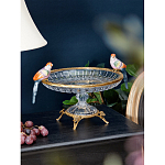 Чаша из прозрачного стекла с фигурками разноцветных попугаев на ободке 38 Eden Garden варинант исполнения - 2 | Loft Concept в Ростове-на-Дону