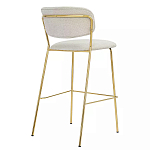 Стул барный широкой полукруглой спинкой на золотистых ножках Chair Smooth Shapes варинант исполнения - 3 | Loft Concept в Ростове-на-Дону