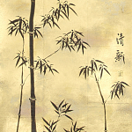 Обои ручная роспись Bamboo Quicksilver on Warm Gold gilded tea paper варинант исполнения - 2 | Loft Concept в Ростове-на-Дону