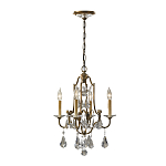 Люстра с 4-мя лампами и стеклянными подвесками в классическом стиле Feiss варинант исполнения - 2 | Loft Concept в Ростове-на-Дону