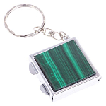 Зеркало брелок складное двухстороннее из натурального камня Малахит Stone Mirrors варинант исполнения - 4 | Loft Concept в Ростове-на-Дону