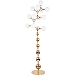 Торшер с плафонами из стеклянных шаров Pearls Suspension Gold Floor Lamp варинант исполнения - 1 | Loft Concept в Ростове-на-Дону
