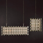 Подвесной светильник в форме цилиндра с фактурным серебряным каркасом и тканевым абажуром Silver Honeycomb варинант исполнения - 3 | Loft Concept в Ростове-на-Дону