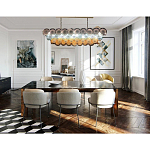 Люстра овальная с каскадом из разноцветных круглых подвесов Key Lustar варинант исполнения - 2 | Loft Concept в Ростове-на-Дону