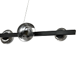 Люстра светодиодная линейная с 6-ю круглыми серыми плафонами Iona Chandelier Black  варинант исполнения - 2 | Loft Concept в Ростове-на-Дону