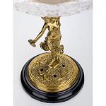 Чаша стеклянная прозрачная на бронзовой подставке с фигуркой девушки Eden Garden варинант исполнения - 4 | Loft Concept в Ростове-на-Дону