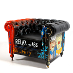 Кресло "Умный Умник" Rick and Morty graffiti chair натуральная кожа  варинант исполнения - 1 | Loft Concept в Ростове-на-Дону