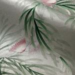 Обои ручная роспись Silk Tree Colourway SC-92 on Crackled Silver on Shell Pink metallic silk варинант исполнения - 1 | Loft Concept в Ростове-на-Дону