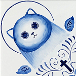 Плитка с узором Котики варинант исполнения - 2 | Loft Concept в Ростове-на-Дону