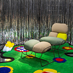 Дизайнерское разноцветное кресло на металлическом каркасе с подставкой для ног Poltronova Plasma Armchair варинант исполнения - 14 | Loft Concept в Ростове-на-Дону