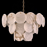 Люстра трехъярусная с подвесками из округлых элементов Cryptocrystalline Stone варинант исполнения - 1 | Loft Concept в Ростове-на-Дону