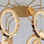 Потолочный светильник светодиодный с золотистым каркасом Ring of Fire варинант исполнения - 2 | Loft Concept в Ростове-на-Дону