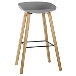Барный стул на ножках из натурального дерева Boras Grey варинант исполнения - 1 | Loft Concept в Ростове-на-Дону
