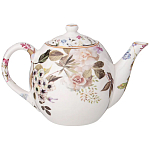 Чайный сервиз из фарфора белый с рисунком цветов на 6 персон 14 предметов Garden Whisper Porcelain Set  варинант исполнения - 2 | Loft Concept в Ростове-на-Дону