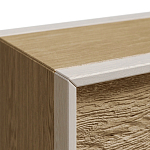 Тумба 2 ящика с подсветкой на рельефном фасаде Warm Industrial варинант исполнения - 9 | Loft Concept в Ростове-на-Дону