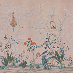 Обои ручная роспись Cecily pink варинант исполнения - 2 | Loft Concept в Ростове-на-Дону