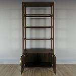 Стеллаж со стеклянными полками Elsa Dreams Walnut варинант исполнения - 4 | Loft Concept в Ростове-на-Дону