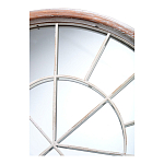 Зеркало-окно настенное в венецианском стиле с деревянной рамой бежевого цвета Venetian Smooth варинант исполнения - 2 | Loft Concept в Ростове-на-Дону