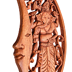 Панно из дерева Ганеша и месяц Panel With Animals варинант исполнения - 3 | Loft Concept в Ростове-на-Дону