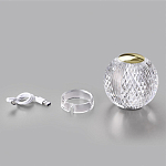 Настольная лампа с прозрачным шарообразным плафоном на цилиндрической подставке Crystal Globule варинант исполнения - 3 | Loft Concept в Ростове-на-Дону