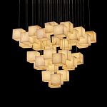 Люстра подвесная с квадратными плафонами из натурального камня Glowing Spheres варинант исполнения - 6 | Loft Concept в Ростове-на-Дону