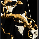 Люстра в виде золотой ветки с цветами и птичками Marvelous Garden варинант исполнения - 12 | Loft Concept в Ростове-на-Дону