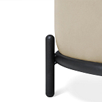 Банкетка овальная бежевый велюр на 4-х металлических ножках черного цвета SANJAY варинант исполнения - 4 | Loft Concept в Ростове-на-Дону